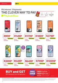 Makro catalogue Page 10: DATA DEALS O>>> 0% Interest 3 Payments THE CLEVER WAY TO PAY PayJustNow. 1 Buy any Device 2 Rica a