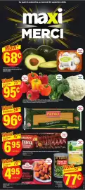 Maxi flyer week 39 Page 1: Légumes géant vert ou pois le sieur certaines variétés €0,77, PC white mushrooms €0,68