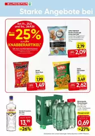 Eurospar Flugblatt Seite 10: Spar Premium Nordic Sourdough Crisps Sea Salt €2,79, Storck Smokis Party Pack €1,99