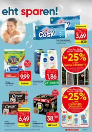 Eurospar Flugblatt Seite 13: Cosy Toilettenpapier €3,69, Nivea Duschgel €1,86