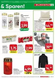 Eurospar Flugblatt Seite 15: Hofer Kerzen Premium Motivlicht €3,99, Fan Frankenstolz Polster €44,90