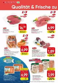 Eurospar Flugblatt Seite 2: Tann Rindsschnitzel €16,99, Tann Schweinsschnitzel €6,99