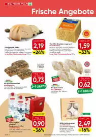 Eurospar Flugblatt Seite 4: Fol Epi Käse €2,19, Tirol Milch Graukäse €1,59