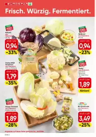 Eurospar Flugblatt Seite 6: Rotkraut €0,94, Weißkraut €0,94