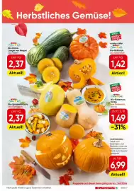 Eurospar Flugblatt Seite 7: Spar Natur pur Bio-Hokkaido €1,42, Spar Natur pur Bio-Kürbis €2,37
