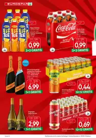 Eurospar Flugblatt Seite 8: Rauch Eistee €0,99, Coca-Cola Cola €0,99