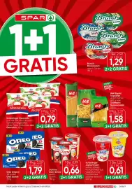 Eurospar Flugblatt Seite 9: Brunch Brotaufstrich €1,29, Schärdinger Mozzarella €0,79