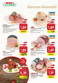 SPAR Gourmet Flugblatt Seite 6: Wiesbauer Bergsteiger €1,89, Tann Schweinebraten €1,89