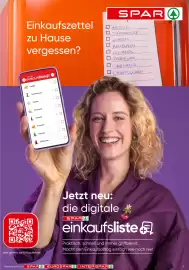 Spar Flugblatt Seite 9: 回 回收 Hier geht's zur Einkaufsliste Einkaufszettel zu Hause vergessen? SPAR einkaufsliste SPARA