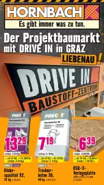 Hornbach Flugblatt Seite 1: Trockenbeton 30 €7,19, Klebespachtel 92 €13,29