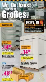 Hornbach Flugblatt Seite 10: Beton Schalstein €14,80, TERMALICA Porenbeton Planstein €14,70