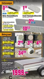 Hornbach Flugblatt Seite 5: Einfassungen 075 entspr. 3.38/m Leier ab 400 Stk. = 0.63/Stk. (entspr. 2.84/m) Beton