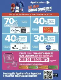 Catálogo Carrefour Página 3: App Carrefour LA APP DONDE COINCIDEN Precio y Calidad Del 23 de Septiembre al 1 de Octubre de