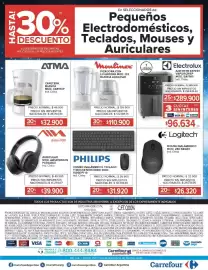 Catálogo Carrefour Página 32: Atma cafetera blanca €32.900,00, Moulinex picadora con licuadora €110.900,00
