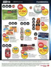 Catálogo Carrefour Página 44: Paladini mortadela mini €3.990,00, Bavaria queso azul €2.299,00