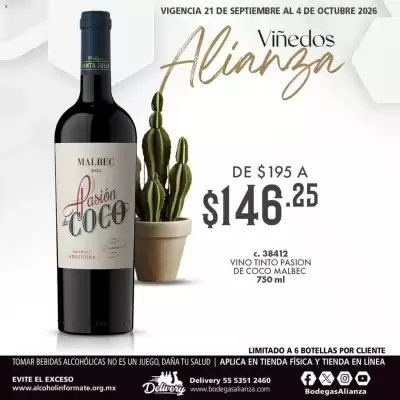 Bodegas Alianza (válido hasta 4-10)