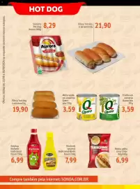 Folheto Sonda Página 2: Batata palha Elma Chips €6,99, Salsicha hot dog aurora €8,29