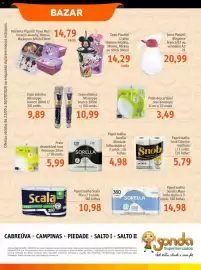 Folheto Sonda Página 7: Papel toalha Sorella Maxi €14,98, Copo Plasútil c/ pino Homem-Aranha, Minnie, Mickey ou Stitch €14,29