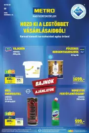 Metro akciós újság Oldal 1: HELL Energiaital €205,00, DOMESTOS Fertőtlenítőszer €599,00
