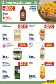 Metro akciós újság Oldal 29: Globus ketchup €1.199,00, LORENZO CEREALE BULGUR €559,00