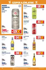 Metro akciós újság Oldal 32: Dreher session ipa sör €385,00, Peroni stile capri €429,00