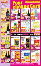 Catalogue Norma semaine 40 page 8: SWF Tonic €2,49, Carola Eau pétillante sans sucres €1,08