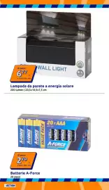 Volantino Action settimana 39 Pagina 6: Lampada da parete a energia solare €6,77, Batterie A-Force €2,79
