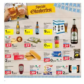 Volantino Carrefour Pagina 24: Birra Löwenbräu Oktoberfest €1,29, Formaggio Margot alla Birra €1,59