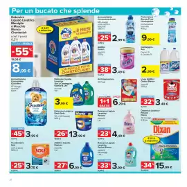 Volantino Carrefour Pagina 28: Detersivo Liquido Lavatrice Omino Bianco €3,99, L'Acchiappacolore €6,29