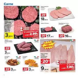 Volantino Carrefour Pagina 8: Carne PRODOTTO IN ITALIA Fettine Sceltissime di Vitello confezione risparmio -29% 26,99 €