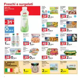 Volantino Carrefour Market Pagina 14: Bastoncini Merluzzo Frosta €3,29, Frosta Tortini Gusti Assortiti €1,99