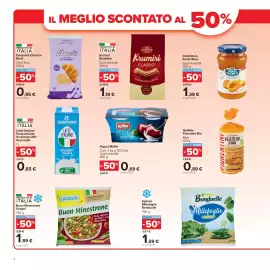 Volantino Carrefour Market Pagina 4: Yogurt Müller €0,69, Krumiri Bistefani €1,19