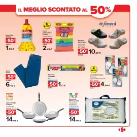 Volantino Carrefour Market Pagina 7: Guanciale Memory Gold €14,99, Jeans Uomo €6,49