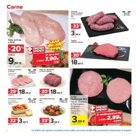 Volantino Carrefour Market Pagina 8: Fettine Sceltissime di Vitello €18,99, Linea Alette Durango Aia €3,99