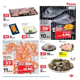 Volantino Carrefour Market Pagina 9: Polpo Decongelato €18,90, Filetto di Persico Africano €17,90