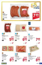 Metro Flugblatt Seite 13: Radatz Käsekrainer €7,99, Radatz Bratwürstel €6,99