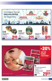 Metro Flugblatt Seite 11: Black Tiger Garnelen YUU'N MEE €29,59, Rügenwalder Teewurst €9,99