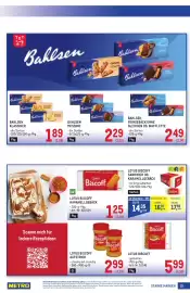 Metro Flugblatt Seite 15: Lotus Biscoff €5,99, Bahlsen Klassiker €1,89