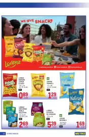 Metro Flugblatt Seite 16: Lorenz Erdnuss Locken Classic €0,89, Lorenz Pistazien od. Cashews €5,39