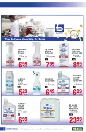 Metro Flugblatt Seite 24: Dr. Becher WC Rein €5,29, Dr. Becher Küchen-Reiniger €6,99