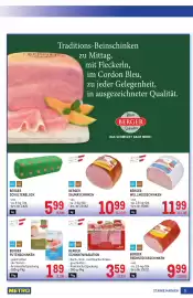 Metro Flugblatt Seite 5: Berger Frühstücksschinken €9,99, Berger Schulterblock €5,99