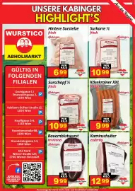 Wurstico Flugblatt Seite 4: Hintere Surstelze Kabinger €6,99, Surschopf ½ frisch Kabinger €10,99
