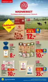 Lidl tilbudsavis uge 40 Side 10: Madværket Danbo eller Samsø €35,00, Madværket Frugtyoghurt €10,00