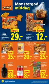 Lidl tilbudsavis uge 40 Side 16: Dybfrost Halloween Monster-nuggets €35,00, Mørk rom i kranieflaske €89,00