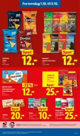 Lidl tilbudsavis uge 40 Side 39: Mister Choc Chokoladestænger med mælkefyld €12,00, Doritos Chips €12,00