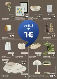 JYSK Flugblatt Seite 9: Serie FERDUS Steinzeug €3,50, Bilderrahmen VALTER €1,50