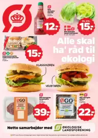 Netto tilbudsavis uge 39 Side 16: Kohberg økologiske fuldkornsburgerboller €15,00, ØGO økologiske burgerbøffer €39,00