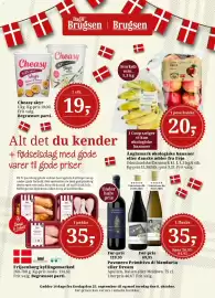 Dagli'Brugsen tilbudsavis Side 1: Änglamark økologiske bananer €20,00, Cheasy skyr €19,00