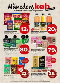 SuperBrugsen tilbudsavis uge 39 Side 18: Royal Classic eller Pilsner, Faxe Kondi Booster, Pepsi Max eller Faxe Kondi €80,00