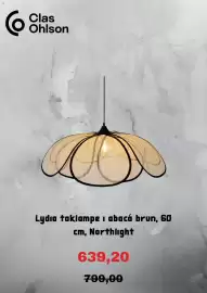 Clas Ohlson kundeavis Side 4: Clas Ohlson Lydia taklampe i abacá brun €639,20